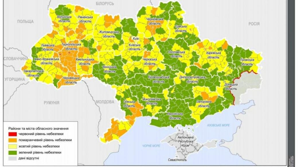 Карта границ донецкой и луганской народной республики